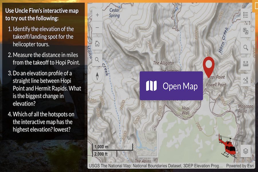 Zoom in on a USGS Topographical Map