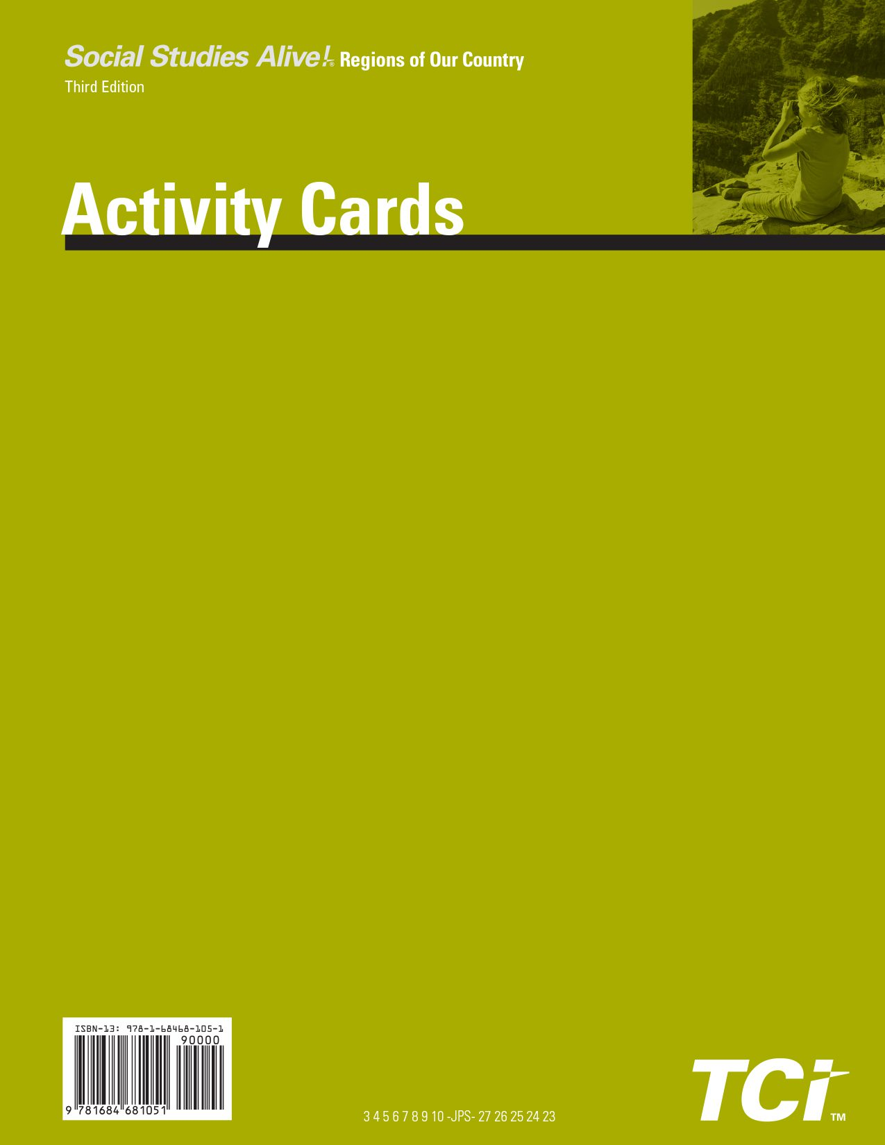 Yellow cover of Social Studies Alive! Regions of Our Country Activity Cards, Third Edition, with a small photo in corner.