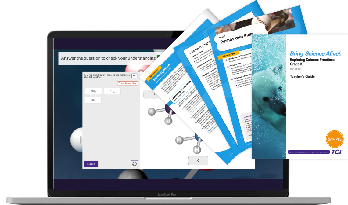 Science materials mockup