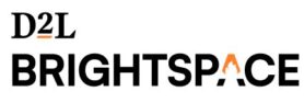 D2L Brightspace logo, with the A in Brightspace stylized as an orange triangle.