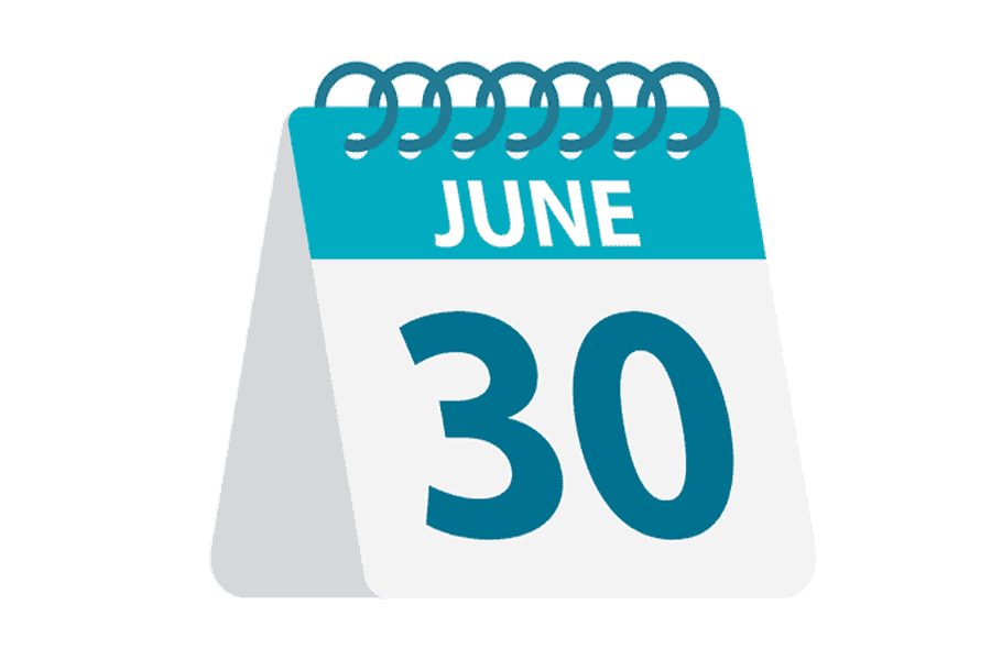 June 30 Reset Calendar