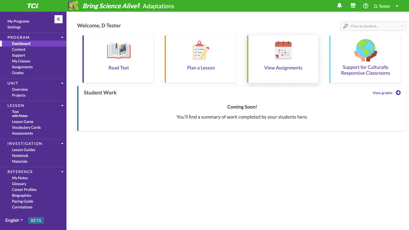 TCI Program Dashboard