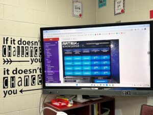 TCI's Matrix of Knowledge game on a computer monitor