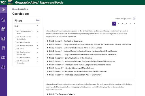 TCI Maryland embedded standards support screenshot
